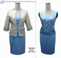 Hot sale Rose patterned jacket woman skirt suit 1