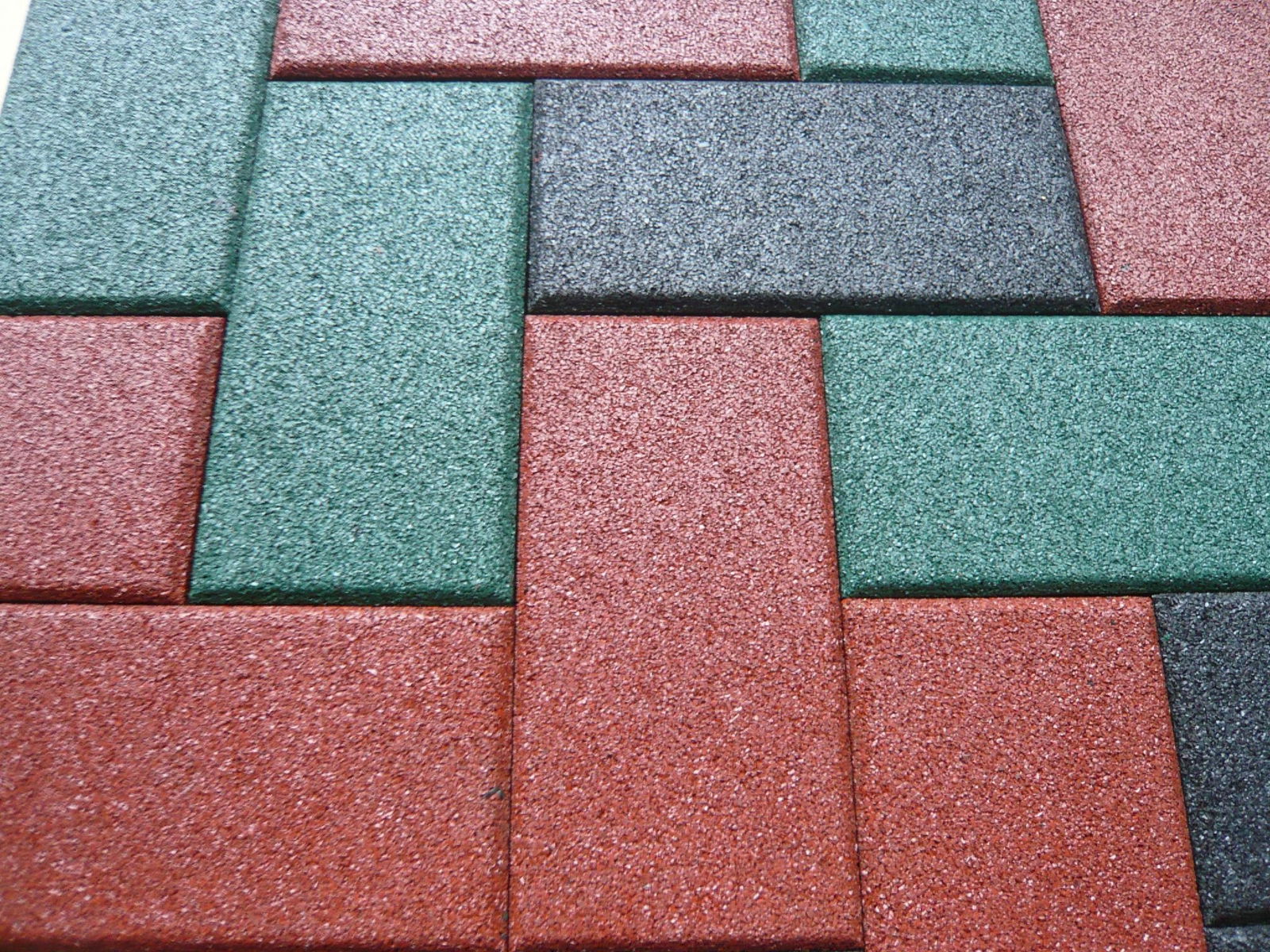 Sidewalk Rubber Tiles - A-DL-15 - Green-Valley (China Manufacturer