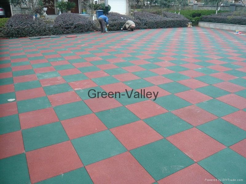 Epdm color rubber tile for playground 4