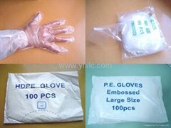 disposable stretch hybrid  poly gloves