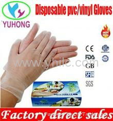 Food handling disposable vinyl gloves box package