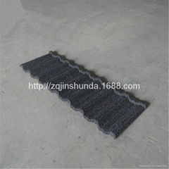 stone chip coated steel roofing