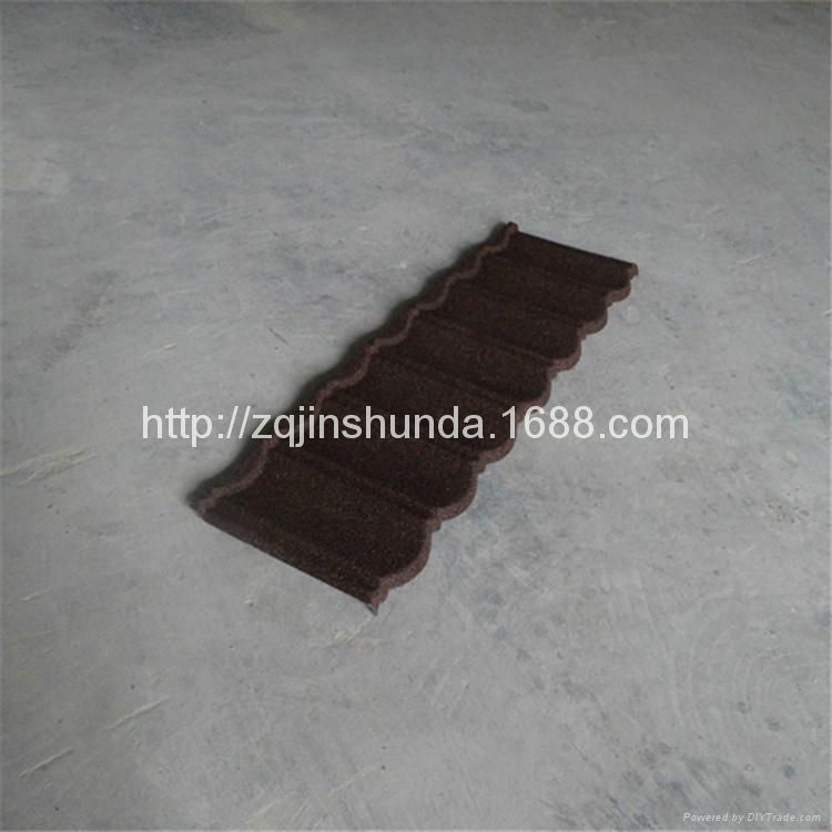 Zinc-aluminum plated stone chip coated metal roofing for villa