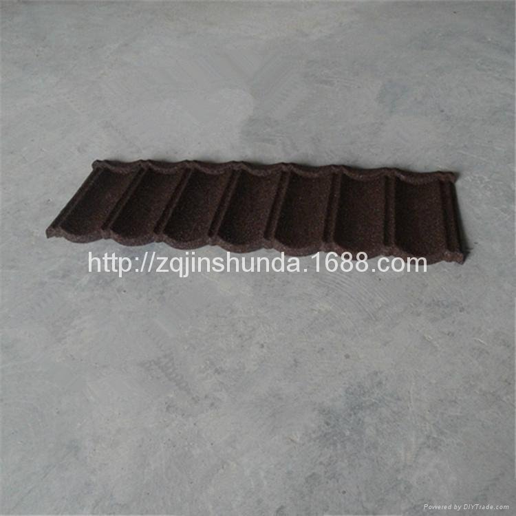 Zinc-aluminum plated stone chip coated metal roofing for villa 2