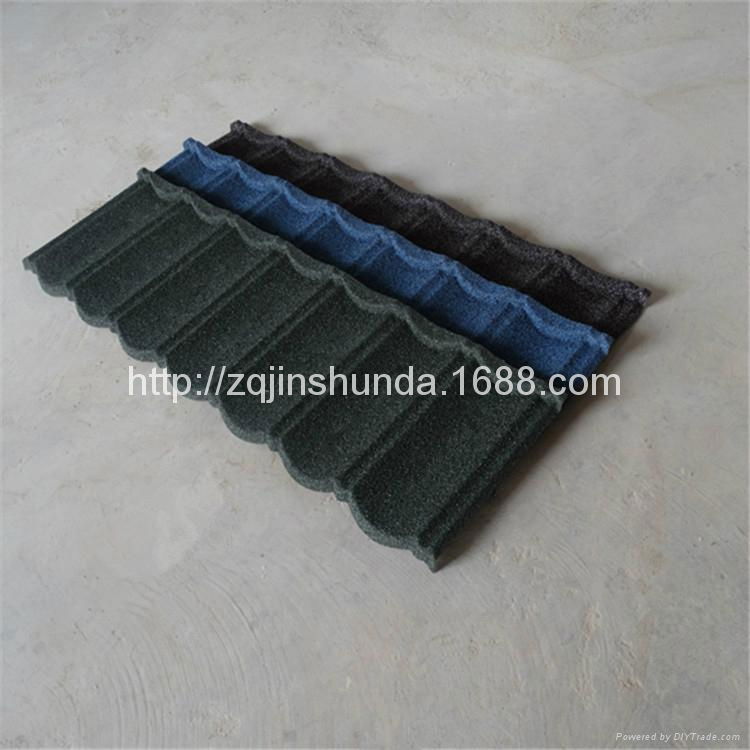 Zinc-aluminum plated stone chip coated metal roofing for villa 4