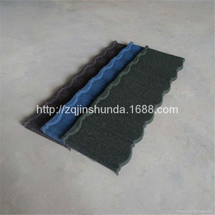 Zinc-aluminum plated stone chip coated metal roofing for villa 5