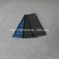 Sapphire color W shaped roofing eaves tile for villa 4