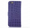 4.7 Inch  Wallet Mobile Case Croco Pattern Flip Leather Cover For iPhone 6  4