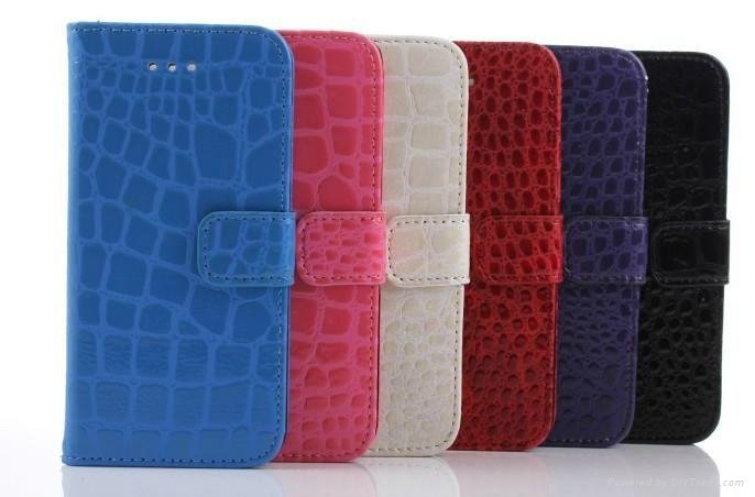 4.7 Inch  Wallet Mobile Case Croco Pattern Flip Leather Cover For iPhone 6  2