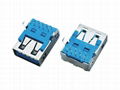 usb conector type a female dip blue housing 4