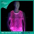 2014 latest fiber optic clothing rgb colorful lighting t shirt great effect 1