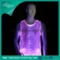 2014 latest fiber optic clothing rgb colorful lighting t shirt great effect 5