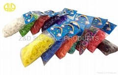 Educational toy rainbow loom rubber bands ten solid color