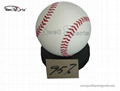 cowhide leather match baseball without wooden holder