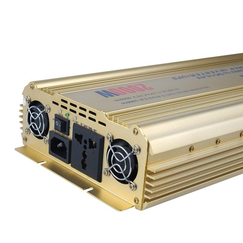 Pure Sine Wave Built-In Charger DC to AC Continuous 2000W Power Inverter 5