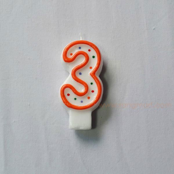 1st Numeral Birthday candle number candle party candle 2