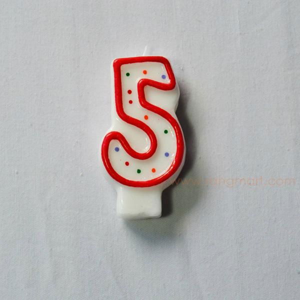 6th Numeral Birthday candle number candle party candle 3