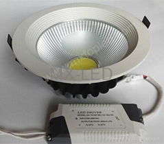 20W 30W 40W inch 6 inch 8 inch Recessed Round White CRI 80 IP65 CE Rohs COB LED 