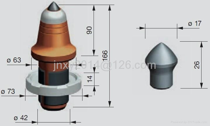 Tungsten Carbide Asphalt Bit For Road Milling 3