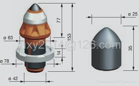 Tungsten Carbide Asphalt Bit For Road Milling 5