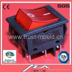 double pole lighted rocker switch