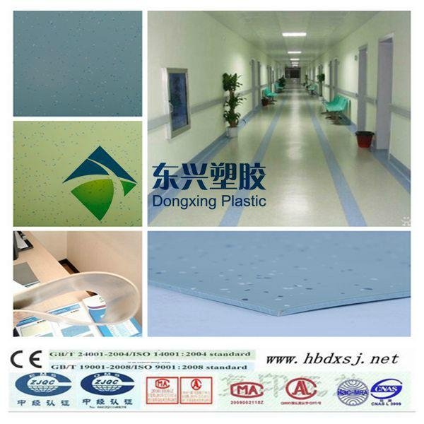 anti-alcohol commercial used pvc flooring for hospital