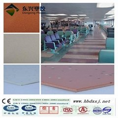anti-bacterial anti-skidding pvc roll commercial flooring