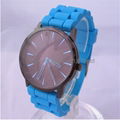 fashion wrist silicon watch,plastic watch case with silicon strap 2