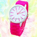 fashion wrist silicon watch,plastic watch case with silicon strap 3