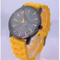 fashion wrist silicon watch,plastic watch case with silicon strap 5