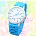 fashion wrist silicon watch,plastic watch case with silicon strap 4