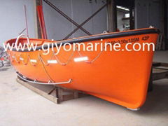 Marine open type boat for lifesaving equipment