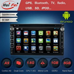 Android car in dash dvd stereo player with Capacitive Screen GPS Bluetooth