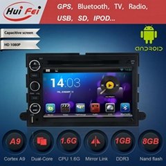 KGL-7302 Android car in dash stereo dvd player with GPS 3G WIFI for ford