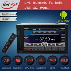 KGL-7650 in dash stereo car dvd player with pure Android 4.2.2 GPS navigation