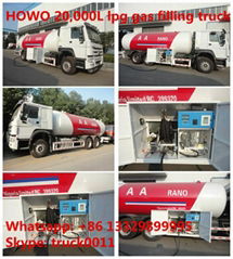 SINO TRUK HOWO 25,000L lpg gas dispensing truck for sale 
