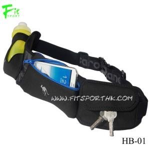 Neoprene Hydration Belt with Phone Pouch and Water Bottle Holder  3