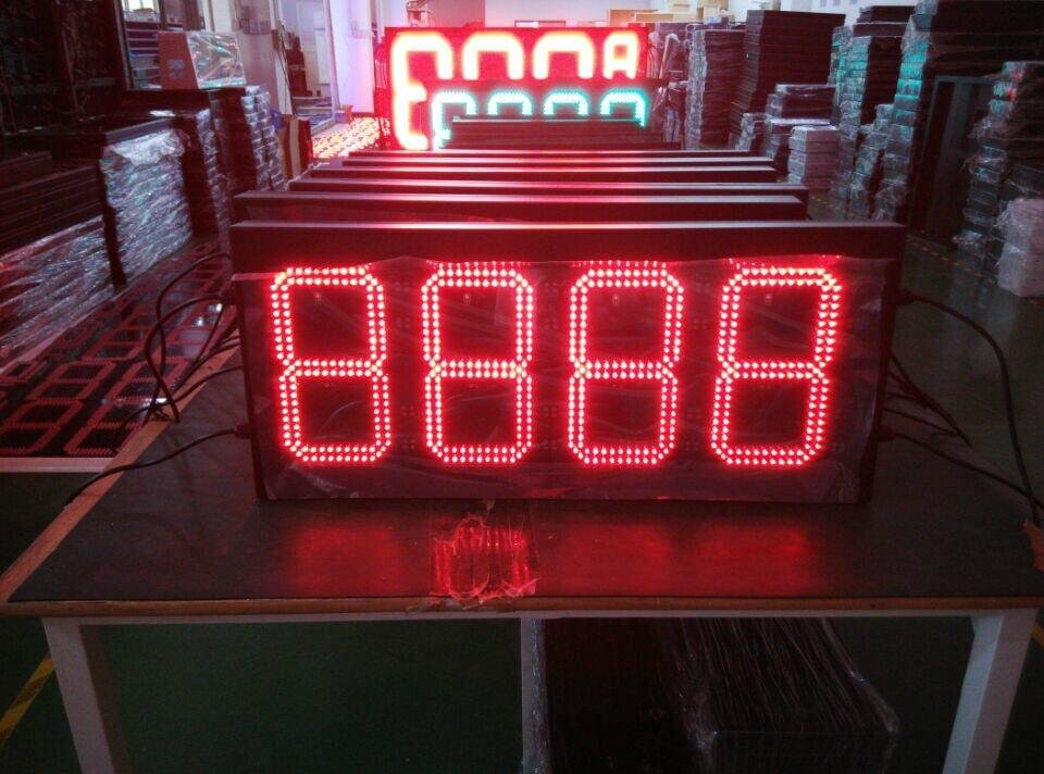 Petrol Station Equipment LED Gas Price Changer Signs 8.888 Green Color Led Digit 2