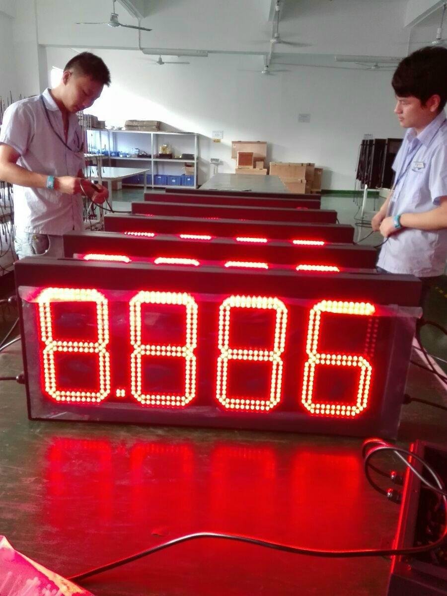 Petrol Station Equipment LED Gas Price Changer Signs 8.888 Green Color Led Digit 3
