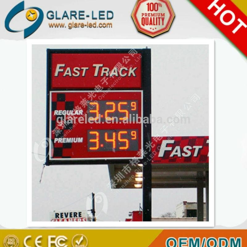 Digital 10" Factory Direct IP65 Gas Station Led Price Sign