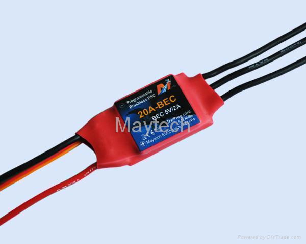 Maytech RC helicopter Brushless ESC 20A Speed Controller for model helicopter