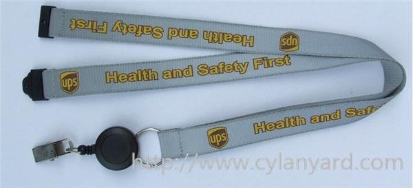 full color print badge lanyard with retractable reel 2