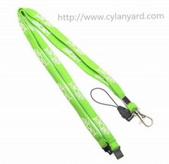 Tube polyester badge lanyards with