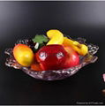  large crystal glass fruit bowl peacock compote 5