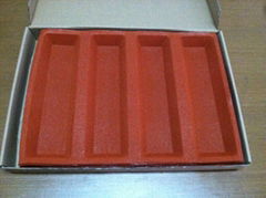 Nonstick 4 rolls silicone bread baking mold