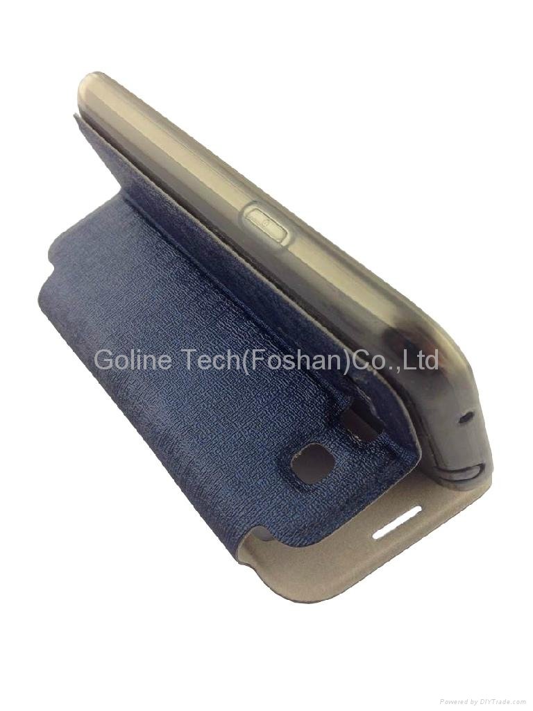 PU leather with TPU phone case for Samsung I8552 5