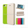 Contemporary luxury side flip style phone case for iPhone 5S