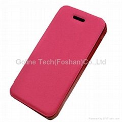 PC with PU leather phone case for iPhone 5S