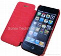 PC with PU leather phone case for iPhone 5S 2