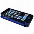 PC with PU leather phone case for iPhone 5S 4